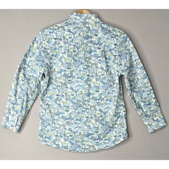 Leon/Fleurisse Liberty Safari Animal Buttonup Shirt Boys 4 Yrs (Runs Small ~3?) - Picture 3 of 4